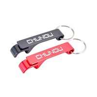 Décapsuleur de bouteilles de bière portable en alliage d'aluminium, porte-clés, logo gravé au laser personnalisé, durable, multicolore, promotionnel