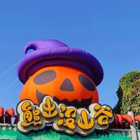 Chapeau de sorcière géant gonflable personnalisé pour Halloween, base à griffes, tissu Oxford 300D durable, résistant au soleil pour fêtes en extérieur