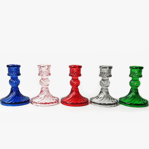 Customized Colorful Decorative Crystal <strong>Glass</strong> Taper Candle Holder <strong>Glass</strong> <strong>Candlestick</strong> - Product Image 5