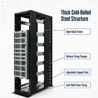 Armoire ouverte ORV3 OCP 21 pouces pour cluster de serveurs IA HPC, barrette de bus 48 V CC, infrastructure de rack de serveur haute densité pour centre de données