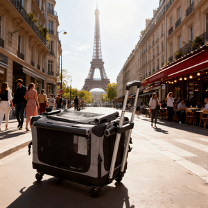 กรงสุนัขแบบนิ่มพับได้สำหรับสัตว์เลี้ยงกรงสุนัขสำหรับฝึกสุนัขแบบหรูหราพร้อมรถเข็นสำหรับขนส่งสัตว์เลี้ยง - Product Image 1