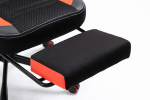 Chaise de joueur tournante personnalisée de haute qualité siège de jeu d'ordinateur en cuir synthétique inclinable pivotant avec repose-pieds chaise de bureau - Product Image 5