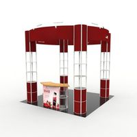 Kit d'Exposition Professionnel Portable en Aluminium de 10 pieds x 20 pieds avec Toile Tendue pour Événements et Publicité