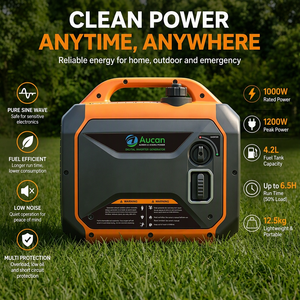 AUCAN DS3800iS 3600W Taşınabilir İnvertör Jeneratör 3000W Saf Sinüs Dalgası Sessiz Benzinli Jeneratör Kamp ve Karavanlar için - Product Image 2