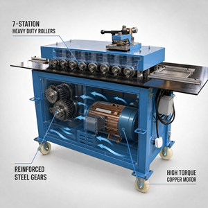 APCOM KFLS-12 Formeuse automatique de plis Pittsburgh 2.2KW pour la pliage de conduits CVC et de tôles - Product Image 5