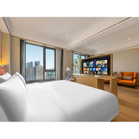 Vente en gros d'usine, mobilier sur mesure pour chambre d'hôtel 3 étoiles, chambre individuelle, mobilier pour chambre d'hôtel