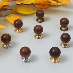 Nordic Vintage Brass Cabinet <strong>Knobs</strong> with Minimalist Luxury Sphere Design for Bedroom Kitchen Wardrobes Dresser <strong>Drawer</strong> - Product Image 3