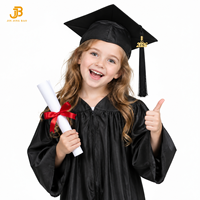 Robe et toque de remise de diplôme rose brillant pour enfants de maternelle, personnalisables, nouvelle tendance