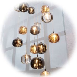 Bắc Âu hậu hiện đại dẫn Đèn Chùm Pha lê cao cấp nhỏ chiếu sáng trong nhà phòng ngủ phòng ăn phòng khách 90 Treo 3D in - Product Image 3