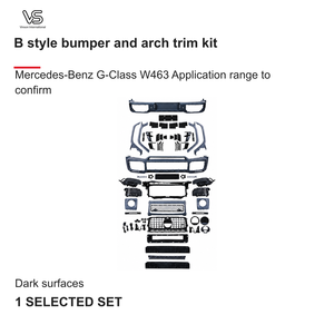Kit de pare-chocs et de garnitures d'arche de style B pour Mercedes-Benz Classe G W463. Envoyer l'année et la photo pour la vérification de la compatibilité. - Product Image 1