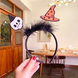 Diadema <span class=keywords><strong>de</strong></span> Halloween <span class=keywords><strong>de</strong></span> estilo europeo-americano para mujer, <span class=keywords><strong>con</strong></span> sombrero <span class=keywords><strong>de</strong></span> <span class=keywords><strong>bruja</strong></span> <span class=keywords><strong>de</strong></span> dibujos animados, fantasma, araña, <span class=keywords><strong>plumas</strong></span> y peluche, ¡gran éxito transfronterizo! - Product Image 3