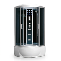 Cabine de douche intelligente avec lumière LED RGB, Bluetooth, musique, pour salle de bain moderne