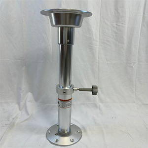 Aluminum Boat <b>Table</b> <b>Leg</b> 500-700Mm <b>Adjustable</b> Height With Base Plate For Marine Use - Product Image 4