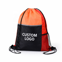 Cadeaux promotionnels, sac à dos à cordon de serrage imperméable avec doublure en polyester, sac de sport pour la salle de sport