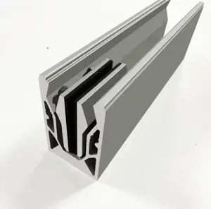 Guangdong Alluminio Vetro Deck Ringhiera Sistema per Balcone e Scale In Alluminio U Canale Ringhiera Delle Scale per 8-18 millimetri di Vetro Fornitore