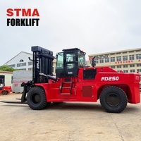 Chariot élévateur à fourche robuste STMA 25t, capacité de 20, 25, 30 et 35 tonnes, diesel, avec déplaceur latéral et positionneur de fourches