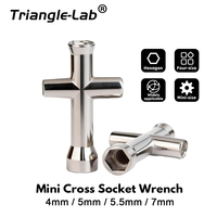 Clé à douille triangulaire Mini Trianglelab, quatre tailles (4 mm, 5 mm, 5,5 mm, 7 mm), en acier titane léger, pour buses M3, M4, M5, M6, V5, V6