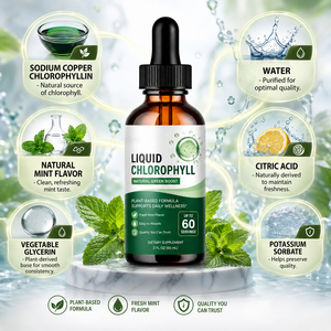 Healthcare Vegan Chlorophyll Oral Liquid Drops Immune System Booster Antioxidant Digestion Support Dairy-Free High-<b>Protein</b> - Product Image 3