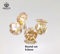Moissanite Jaune Fantaisie Taille Émeraude/Cœur, Pierre Précieuse Non Montée, Pureté VVS1-VS2, 6,5 mm, Polissage Brillant, Certifiée IGI, Vente en Gros