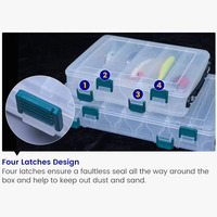 Boîte de rangement portable pour leurres de pêche en PVC double face pour la pêche en plein air