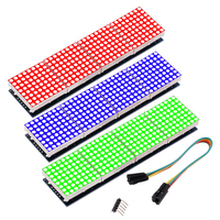MAX7219 LED mikrokontroler 4 dalam satu tampilan dengan 5P garis modul 5V tegangan operasi untuk Arduino DIY 8x8 Dot matriks umum