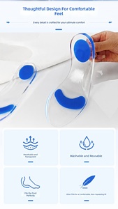 Solette in Silicone Ecologiche con Supporto <span class=keywords><strong>per</strong></span> Arco Plantare, Inserti Massaggianti <span class=keywords><strong>per</strong></span> Fascite Plantare e Spinotto Calcaneo, <span class=keywords><strong>per</strong></span> <span class=keywords><strong>Uomo</strong></span> e Donna, Ammortizzanti e Antidolorifici - Product Image 4
