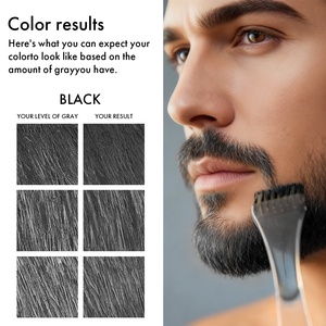 Tinta Premium <span class=keywords><strong>per</strong></span> Barba da <span class=keywords><strong>Uomo</strong></span>, Colorazione Istantanea <span class=keywords><strong>per</strong></span> Baffi e Barba, Copertura <span class=keywords><strong>per</strong></span> <span class=keywords><strong>Capelli</strong></span> Marroni Medi e Grigi, Facile Applicazione - Product Image 4