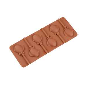 MUYULINS factory 6-cavity candy with different designs, LFGB platinum non-stick, BPA-free <b>silicone</b> lollipop mold - Product Image 1