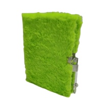 Journal intime de dessin animé personnalisé pour les filles avec serrure et clé en peluche Journal intime Carnet de notes doublé papeterie coffret cadeau