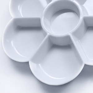 Fournitures d'art Xinbowen <span class=keywords><strong>Palette</strong></span> de <span class=keywords><strong>peinture</strong></span> acrylique aquarelle de haute qualité en forme de <span class=keywords><strong>fleur</strong></span> de 16 cm pour la <span class=keywords><strong>peinture</strong></span> - Product Image 5