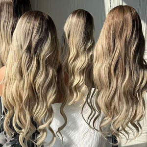 Cabello Humano Remy Indio Transparente para Pelucas Sin Pegamento con Frente de Encaje, Ondulado Largo, Sin Procesar, de Vietnam - Product Image 1