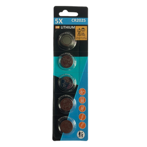 Trẻ em an toàn nút di động với lớp phủ Cay Đắng 3.0V <span class=keywords><strong>CR2025</strong></span> 155mAh nút pin 3.0V Li-Mno2 đồng xu di động pin bằng vỉ đóng gói - Product Image 1