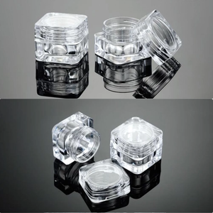 Travel Cream Eyeshadow <strong>Container</strong> 5g/5ml Clear/transparent <strong>square</strong> <strong>Plastic</strong> Acrylic Cream Jar Cosmetic Sample Jars - Product Image 1