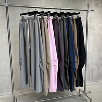 Pantalon de survêtement vintage pour homme, en coton, coupe ample, taille élastique avec cordon de serrage, jambe large, style streetwear décontracté, pour homme