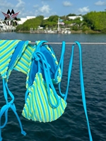 Lage minimale bestelhoeveelheid bikini's strandkleding gestreepte handdoekstof plus size badpak hoge kwaliteit gestreepte print dames badpak