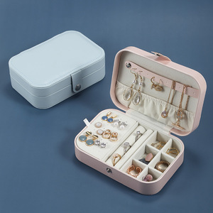Leather Box Jewelry Custom Leather Small Box Jewelry Ring NecKLace Gift Jewelry Storage Box Luxury Velvet Jewelry Box With Logo