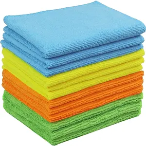 Factory direct deal Colorful Soft Kitchen Dish Washing Rags Colorful Microfiber Pearl Cleaning Cloth