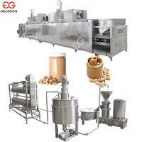 Gelgoog 100kg/heure 300kgs petit équipement de traitement du beurre d'arachide ensemble complet faisant la machine commerciale de pâte de noisette