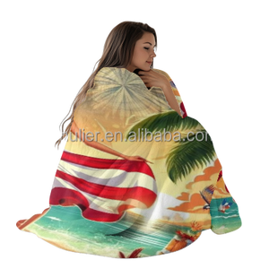 ผ้าห่มนุ่มสบาย ของที่ระลึกจากเปอร์โตริโก ผ้าห่มลายธงชาติเปอร์โตริโกแบบกำหนดเอง สำหรับโซฟา เตียง หรือการเดินทาง - Product Image 1