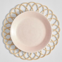 35cm Rattan-Tischset, geflochtenes Rattan-Platzset, Weiden-Tischunterlage, Rattan-Platzmatte mit Blumenmuster für Hochzeiten und Küche, kostenlose Probe