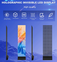 Écran LED holographique flexible ultra-fin et invisible pour vitrine de centre commercial, affichage transparent pour la publicité en magasin