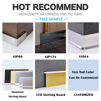 Plinthe en acier inoxydable de haute qualité 304/316 pour la décoration du sol, style moderne, profilés de plinthe