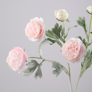 Flores Artificiales de Seda al por Mayor, con 3 Cabezas, para Decoración del Hogar, Sala de Estar, Venta Caliente, Decoración de Bodas - Product Image 1