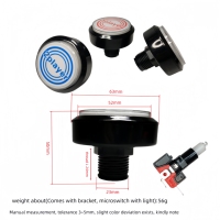 Bouton de machine d'arcade pour jeux vidéo, modèle Team NO.1, accessoire de commutation, pour simulateur de tir, aventure, pirates, démarrage, à monnayeur, version anglaise