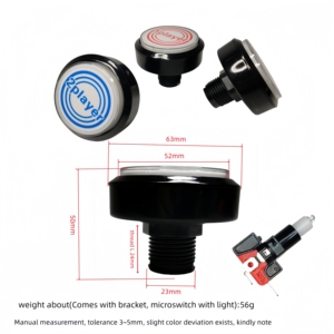 Bouton de machine d'arcade pour jeux vidéo, modèle Team NO.1, accessoire de commutation, pour simulateur de tir, aventure, <span class=keywords><strong>pirates</strong></span>, démarrage, à monnayeur, version anglaise - Product Image 1