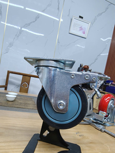 Roues pivotantes en acier inoxydable de qualité supérieure, robustes, avec support en acier zingué, capacité de charge de 80 à 120 kg, pour usage industriel, roulement fluide - Product Image 5