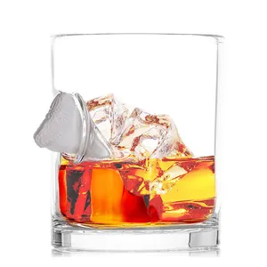 270ml Hand Blown Handmade Embedded Original Real 0.308 Bullet Whisky Glass For Gift