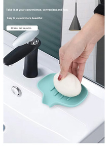 Support à Savon en Silicone Auto-drainant Antidérapant avec Bec Verseur pour Salle de Bain, Douche, Cuisine - Product Image 4