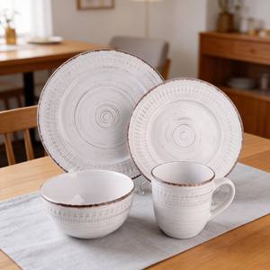 Vajilla de Porcelana Esmaltada de Color Elegante y Moderno HARVIT con Decoración para Fiestas - Product Image 3