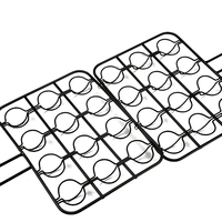 Panier de barbecue en fil métallique avec poignée en bois, revêtement antiadhésif, résistant à la chaleur, outil pour barbecue au charbon de bois